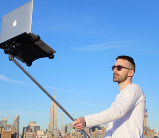 MacBook selfie stick
