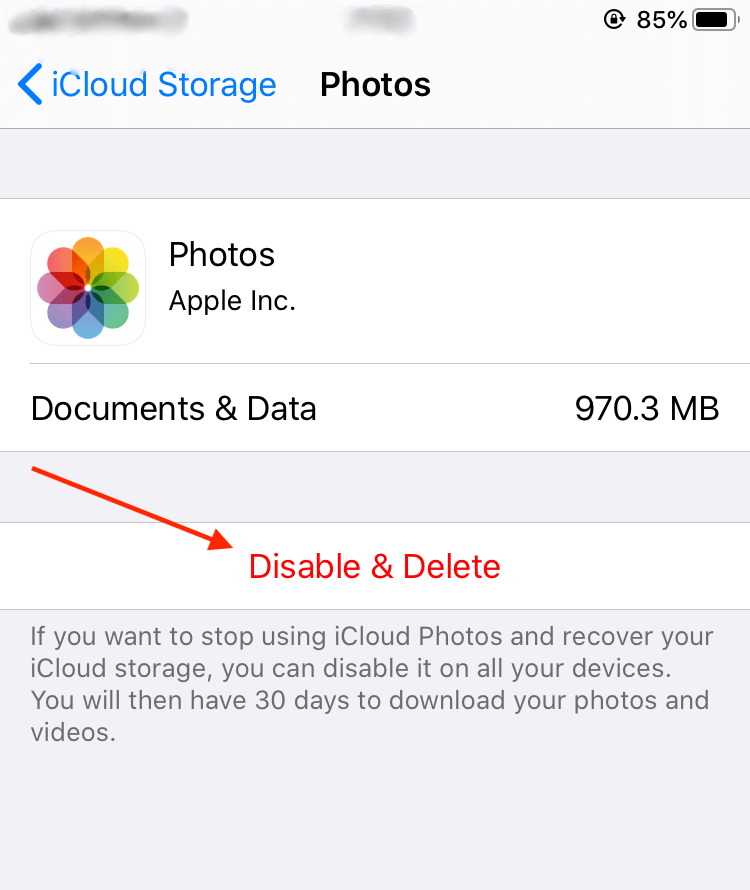 How to clear iCloud storage