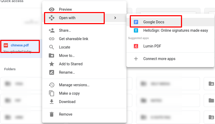How to turn a pdf into a google doc